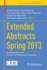 Extended Abstracts Spring 2013