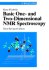 Basic One� and Two�Dimensional Nmr Spectroscopy