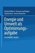 Energie Und Umwelt Als Optimierungsaufgabe