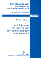 Die Ruecknahme von Erwerbs- und Uebernahmeangeboten nach dem WpUeG