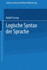 Logische Syntax Der Sprache