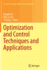 Optimization and Control Techniques and Applicatio