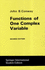 Functions of One Complex Variable