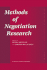 Methods of Negotiation Research (International Negotiation Series)