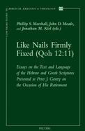 Like Nails Firmly Fixed (Qoh 12: 11)