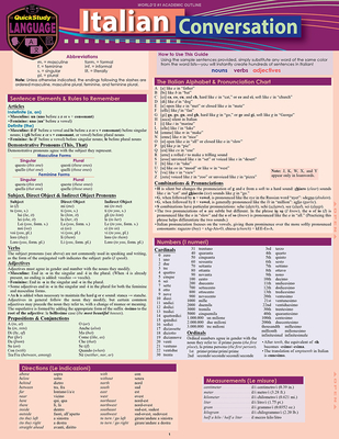 Italian Conversation: A Quickstudy Laminated Language Reference Guide - Delvino, Sally-Ann, Ma