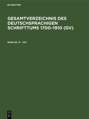 Jf - Jok - Geils, Peter (Editor), and Gorzny, Willi (Editor), and Popst, Hans (Foreword by)