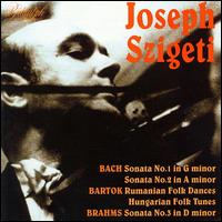 Joseph Szigeti - B�la Bart�k (piano); Egon Petri (piano); Joseph Szigeti (violin)