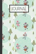 Journal: Winter Ice Skating Raccoons Lined 120 Page Journal (6x 9)