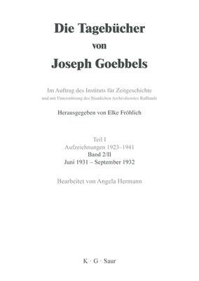 Juni 1931 - September 1932 - Hermann, Angela (Editor)
