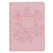 KJV Bible Compact Large Print (Faux Leather, Pink)