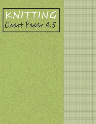 Knitting Chart Paper 4: 5: Blank Graph Notebook Ratio 4:5 - Green - Dot, Red