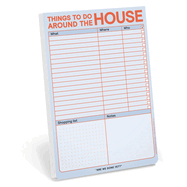 Knock Knock Things to Do Around the House Notepad With Magnet (Pastel Edition)