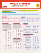 Korean Grammar Language Study Card: Essential Grammar Points for the Topik Test (Includes Online Audio)