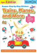 Kumon Step-by-step Stickers: Trains, Planes, And More