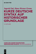 Kurze Deutsche Syntax Auf Historischer Grundlage