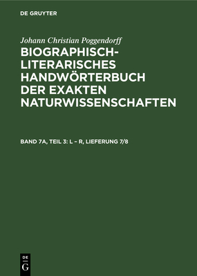 L - R, Lieferung 7/8 - Zaunick, Rudolf (Editor), and Sali?, Hans (Editor), and K?hn, Heidi (Editor)