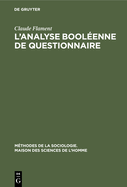 L'analyse bool�enne de questionnaire