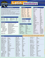 Latin Vocabulary: a QuickStudy Laminated Reference Guide
