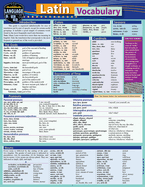 Latin Vocabulary: A Quickstudy Laminated Reference Guide