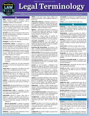 Legal Terminology - BarCharts, Inc.