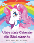 Libro para Colorear de Unicornio Para ni�os de 4 a 8 a�os