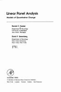 Linear Panel Analysis: Quantitative Models of Change