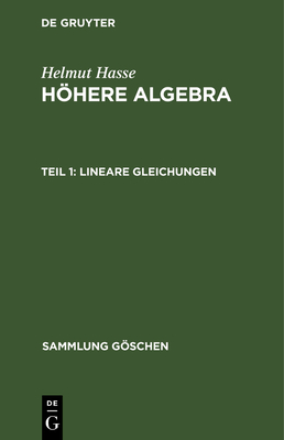 Lineare Gleichungen - Hasse, Helmut