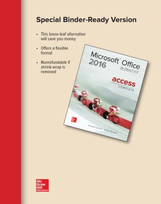 Looseleaf for Microsoft Office Access 2016 Complete: In Practice - Nordell, Randy, Professor, Ed, and Easton, Annette