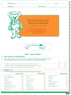 MacArthur Communicative Development Inventories (CDI): Words and Gestures, NCS Scannable