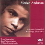 Marian Anderson Rare and Unpublished Recordings, 1936 - 1952