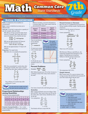 Math Common Core 7th Grade - BarCharts Inc
