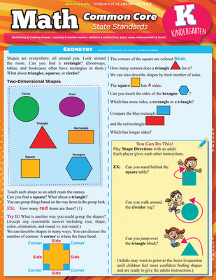 Math Common Core For Kindergarten - Jacobs, Rachel