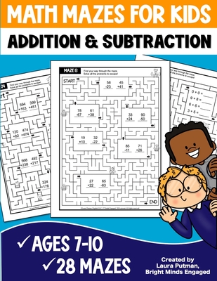 Math Mazes for Kids Addition and Subtraction Activity Book - Putman, Laura