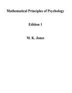 Mathematical Principles of Psychology Edition 1