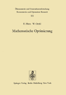 Mathematische Optimierung: Grundlagen Und Verfahren