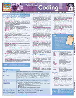 Medical Coding Laminated Reference Guide - Barcharts