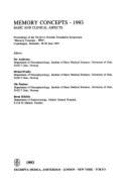 Memory Concepts- 1993: Basic and Clinical Aspects