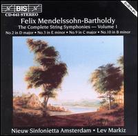 Mendelssohn: Complete String Symphonies, Vol. 1 - Nieuw Sinfonietta Amsterdam; Lev Markiz (conductor)