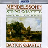 Mendelssohn: String Quartets - Bart�k Quartet; Geza Hargitai (violin); Laszlo Mezo (cello); Peter Komlos (violin)
