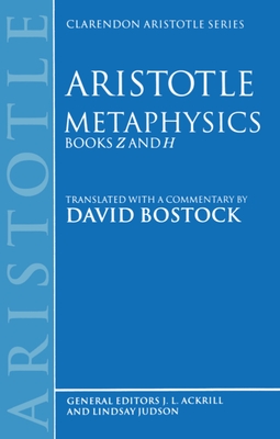 Metaphysics: Books Z and H - Bostock, David (Translated by)