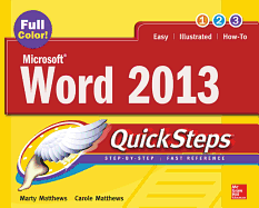 Microsoft� Word 2013 QuickSteps