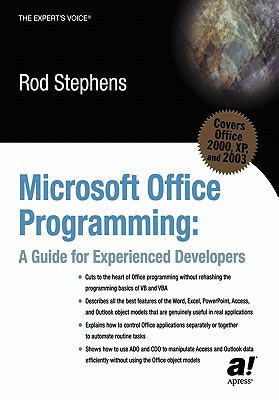 Microsoft Office Programming: A Guide for Experienced Developers - Stephens, Rod