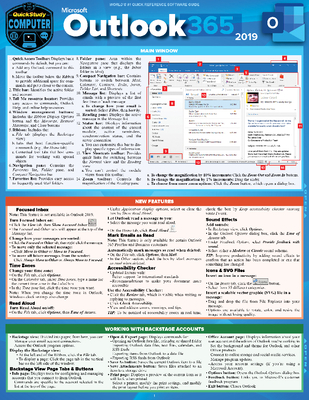 Microsoft Outlook 365 - 2019: A Quickstudy Laminated Software Reference Guide - Lambert, Joan, and Belasco, Elizabeth