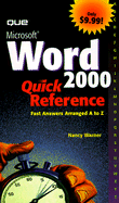 Microsoft Word 2000 Quick Reference - Warner, Nancy, and Lewis, Nancy D