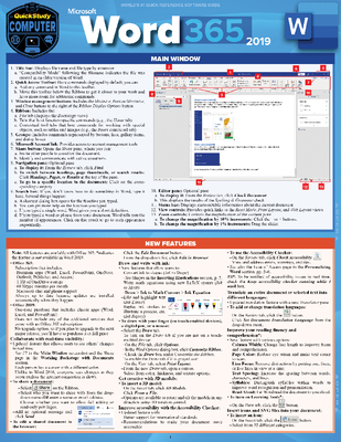Microsoft Word 365 - 2019: A Quickstudy Laminated Software Reference Guide - Lambert, Joan, and Belasco, Elizabeth