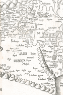 Middle East Vintage Map Field Journal Notebook, 50 pages/25 sheets, 4x6