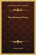 Miscellaneous Prose