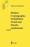 Modern Cryptography, Probabilistic Proofs and Pseudorandomness