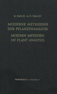 Modern Methods of Plant Analysis / Moderne Methoden Der Pflanzenanalyse